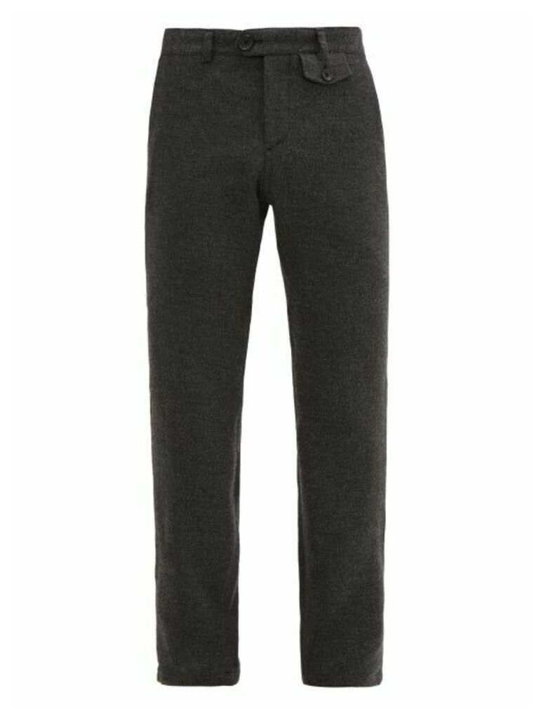 Oliver Spencer - Halford Wool & Cotton-blend Tapered-leg Trousers - Mens - Grey