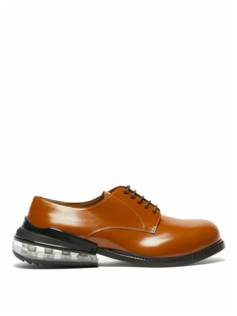 Maison Margiela - Airbag Heel Leather Derby Shoes - Mens - Brown