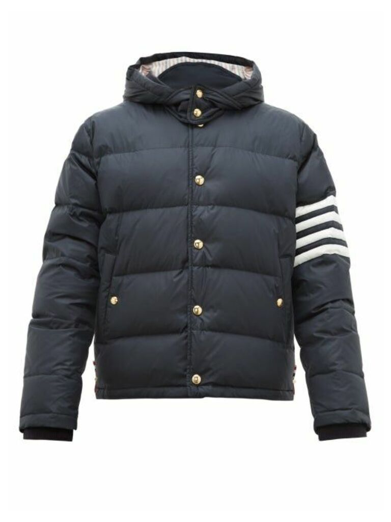 Thom Browne - 4-bar Hooded Quilted-down Coat - Mens - Navy