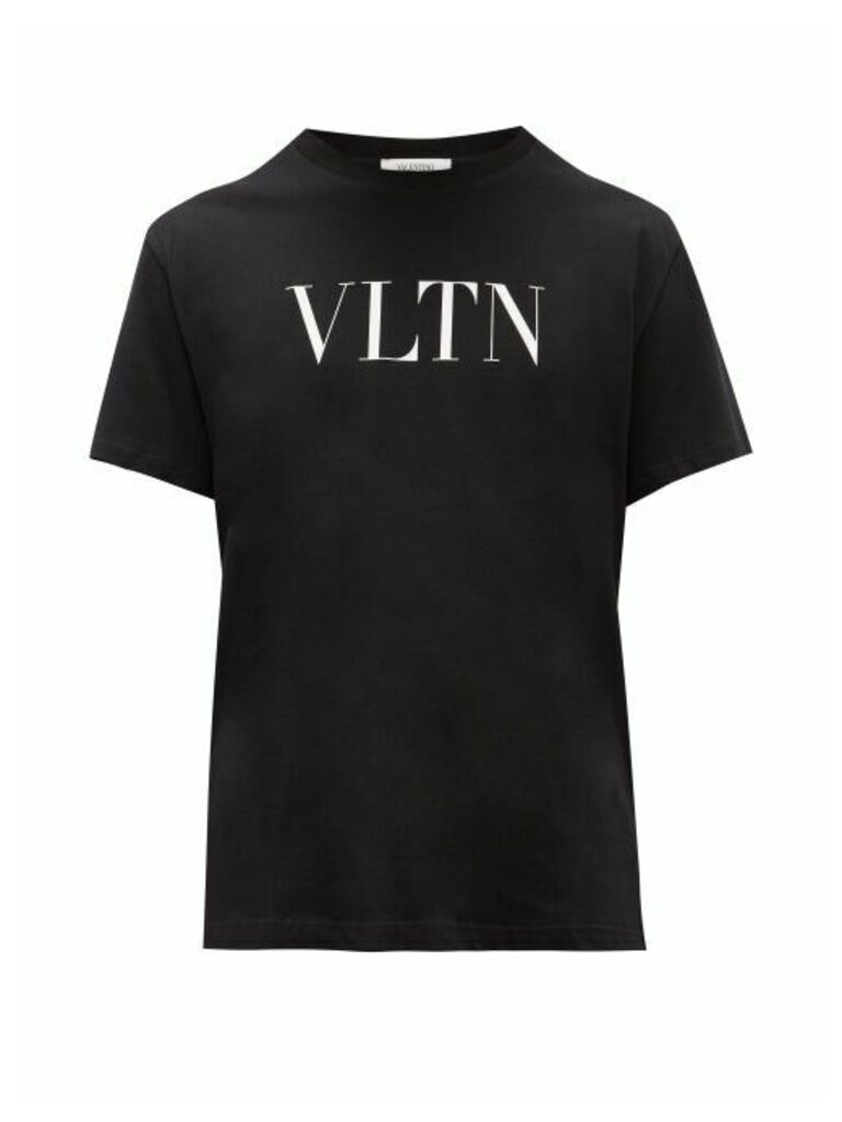 Valentino - Vltn-logo Cotton T-shirt - Mens - Black White