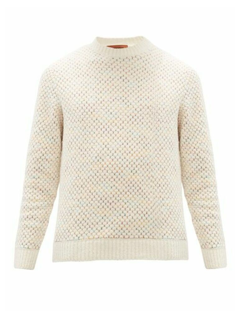 Missoni - Honeycomb-knitted Cotton-blend Sweater - Mens - Cream Multi