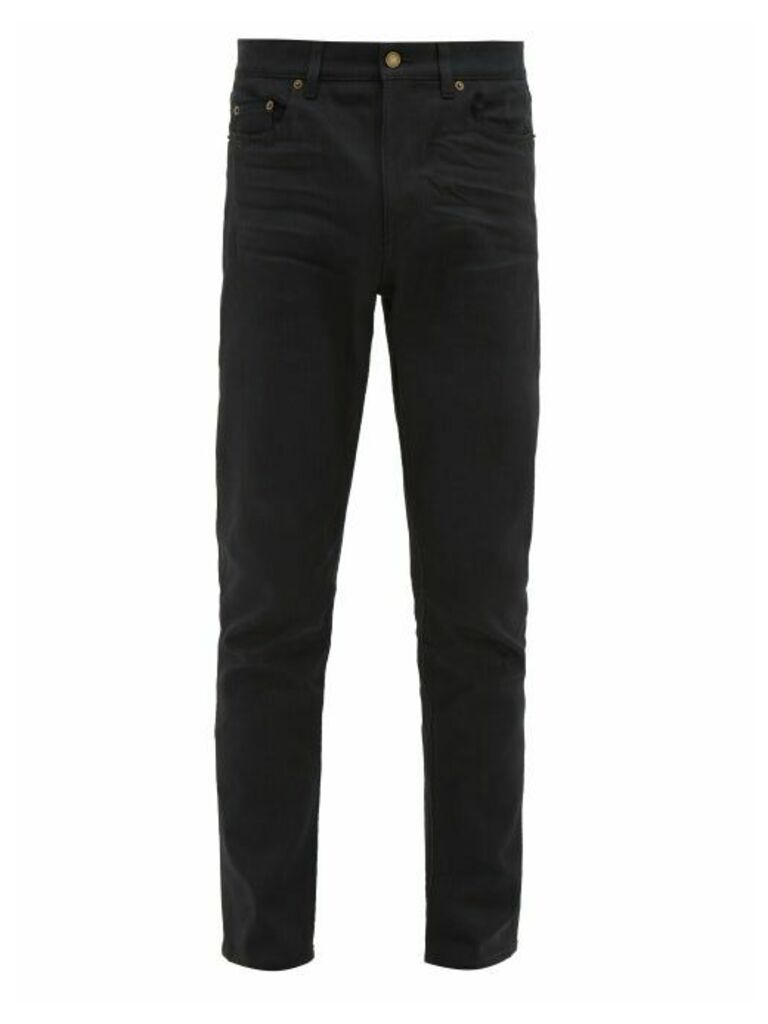 Saint Laurent - Distressed Slim-leg Jeans - Mens - Black