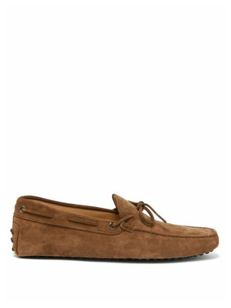 Tod's - Gommino Suede Driving Shoes - Mens - Brown