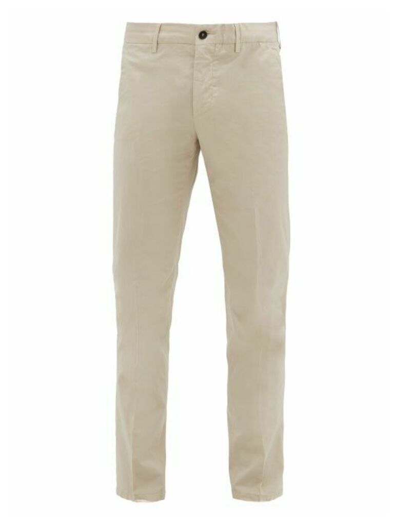 Dunhill - Slim-fit Stretch-cotton Chinos - Mens - Cream