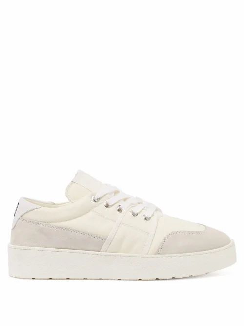 Ami - Logo-embroidered Canvas Trainers - Mens - White