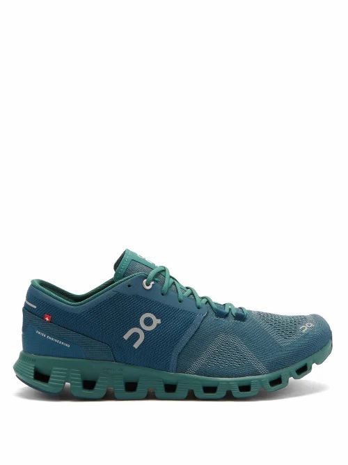 On - Cloud X Mesh Trainers - Mens - Green Navy