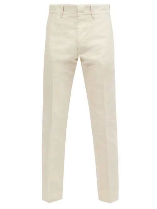 Tailored Cotton Trousers - Mens - White