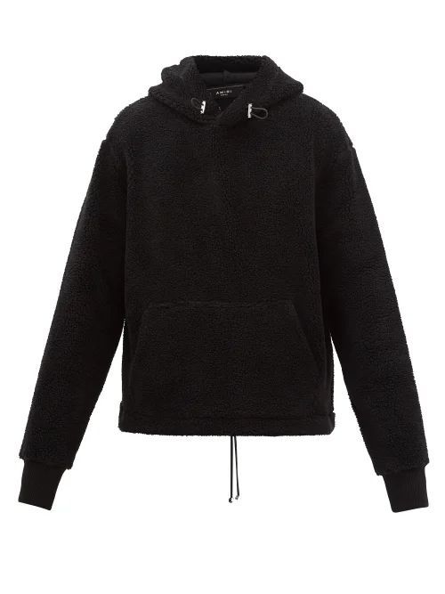 Fleece Hooded Sweatshirt - Mens - Black