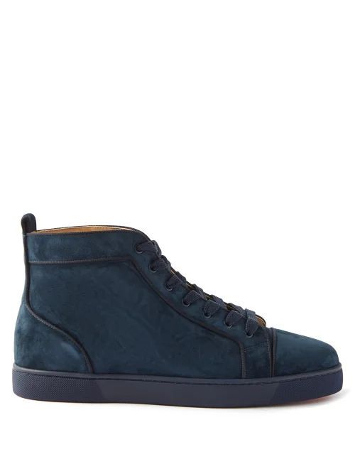 Louis Orlato High-top Suede Trainers - Mens - Navy