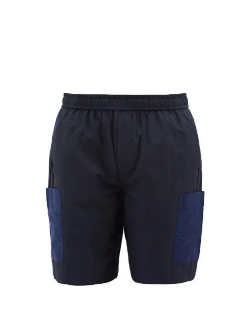 Stack Nylon-poplin Cargo Shorts - Mens - Navy