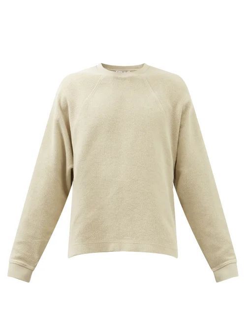 Farmy Cotton-fleece Sweatshirt - Mens - Light Green