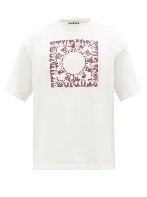Edlund Circus-logo Embroidered Cotton T-shirt - Mens - White
