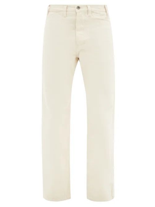 Selvedge Straight-leg Jeans - Mens - Cream