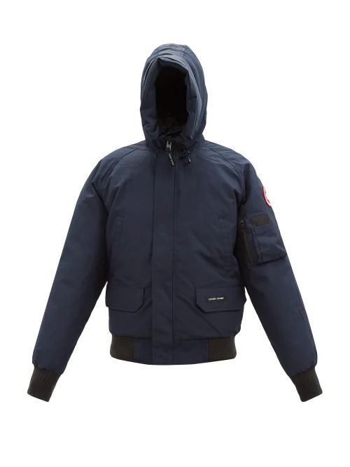 Chilliwack Hooded Quilted Down Coat - Mens - Navy