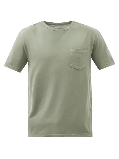 Chest-pocket Lyocell-blend Jersey T-shirt - Mens - Green