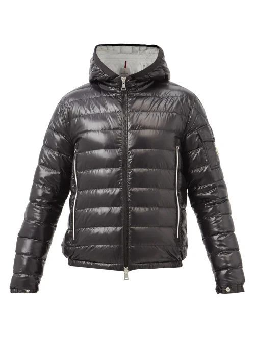 Galion Hooded Quilted Down Coat - Mens - Black