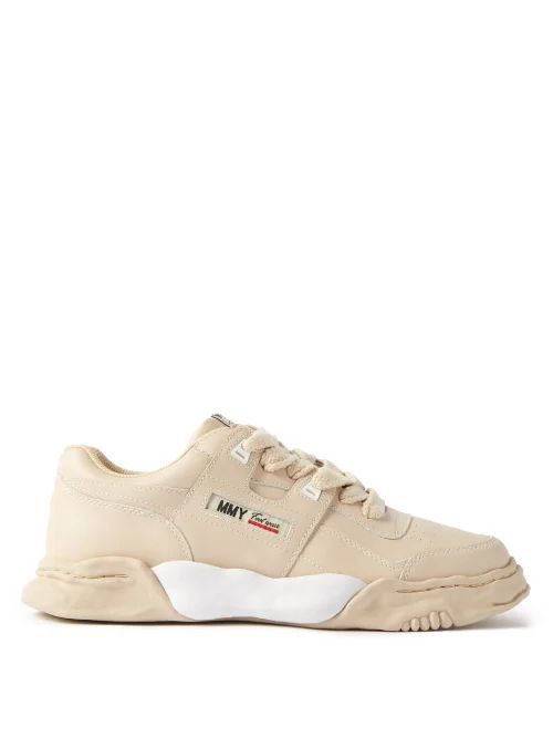 Parker Leather Trainers - Mens - Beige