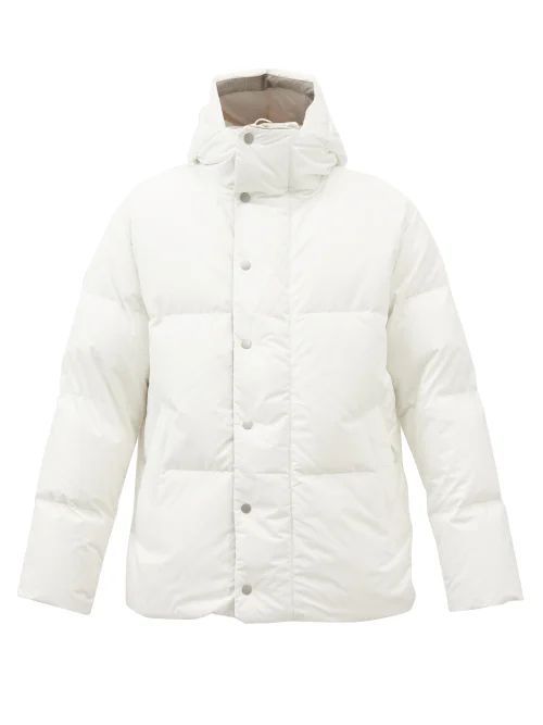 Nairo Hooded Quilted Down Coat - Mens - White