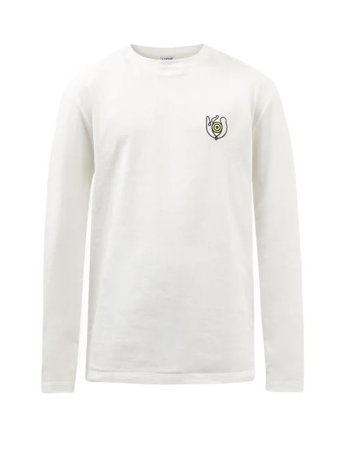 Gang Box-print Cotton-jersey T-shirt - Mens - White