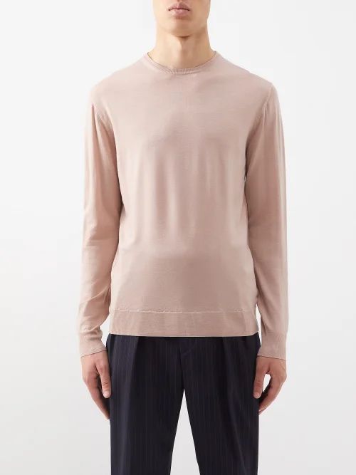 Ato Merino Sweater - Mens - Pink