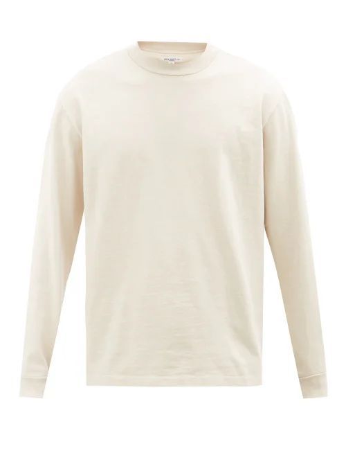Rugby Cotton-jersey Long-sleeved T-shirt - Mens - Cream