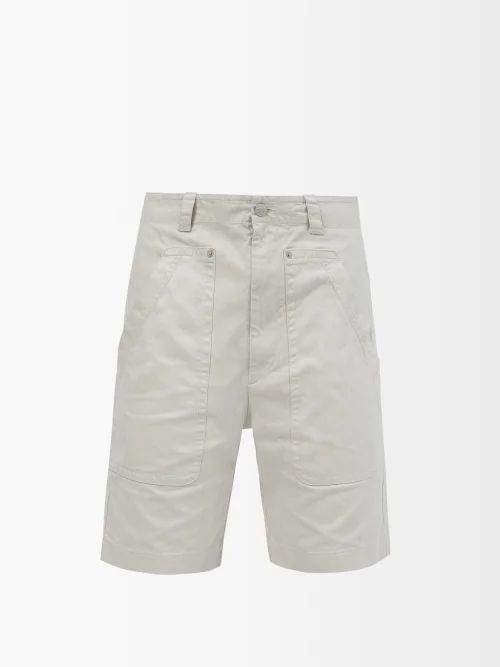 Kilano Organic Cotton-blend Shorts - Mens - Light Grey