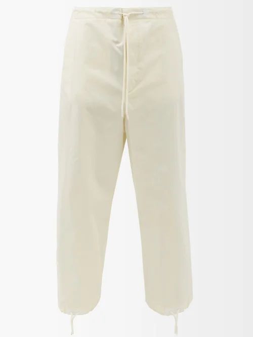 1952 - Drawstring-cuff Technical-canvas Track Pants - Mens - White