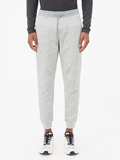 At Ease Cotton-blend Jersey Track Pants - Mens - Grey