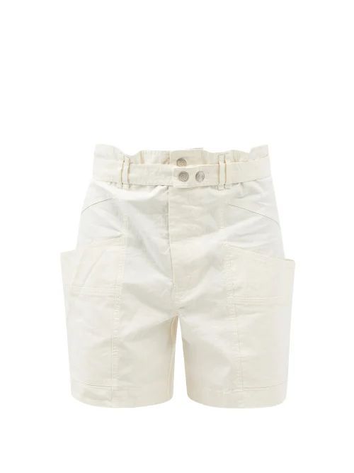 Effiri Belted Linen-blend Ripstop Cargo Shorts - Mens - Cream