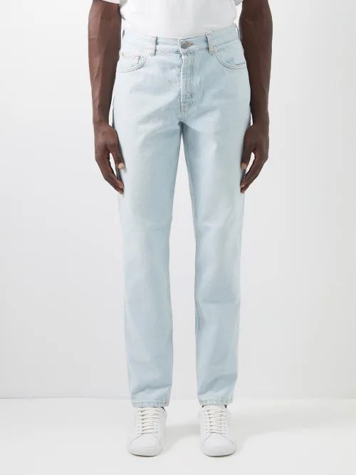Line Organic-cotton Slim-leg Jeans - Mens - Light Blue