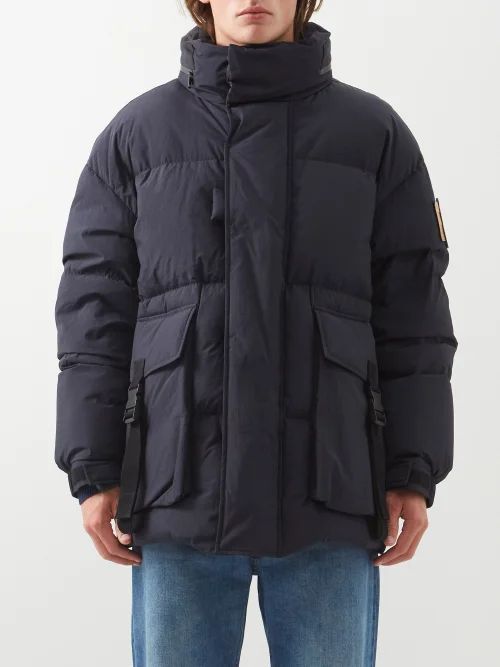 Donard Quilted Hooded Shell Down Jacket - Mens - Navy