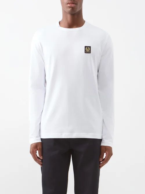 Phoenix Logo Cotton-jersey Long-sleeved T-shirt - Mens - White