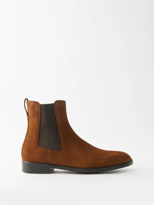 Suede Chelsea Boots - Mens - Brown