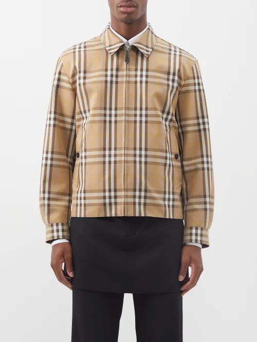 Fitzroy Reversible Checked Cotton-twill Jacket - Mens - Camel Check