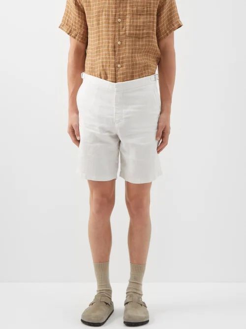 Norwich Linen-twill Shorts - Mens - Cream