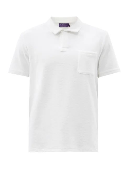 Riviera Terry-cotton Polo Shirt - Mens - White
