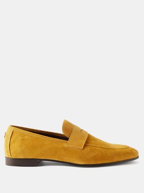 Suede Loafers - Mens - Yellow