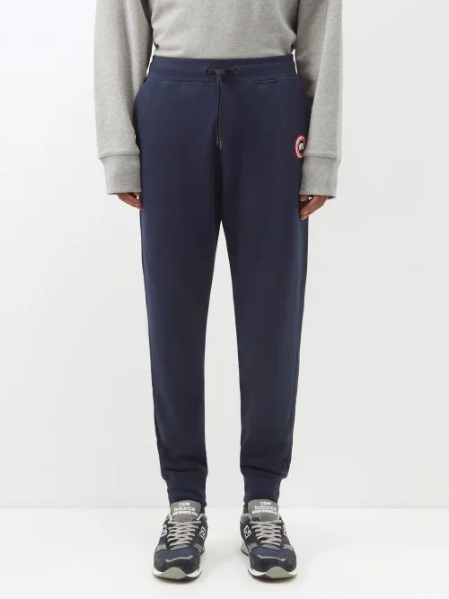 Huron Organic-cotton Jersey Track Pants - Mens - Navy