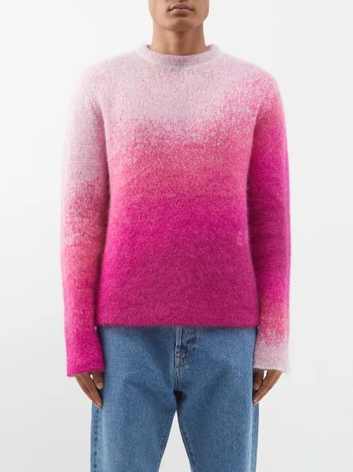 Gradient Mohair-blend Sweater - Mens - Pink