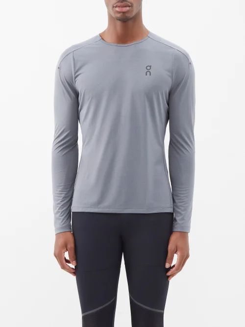 Performance Jersey Long-sleeved Top - Mens - Grey