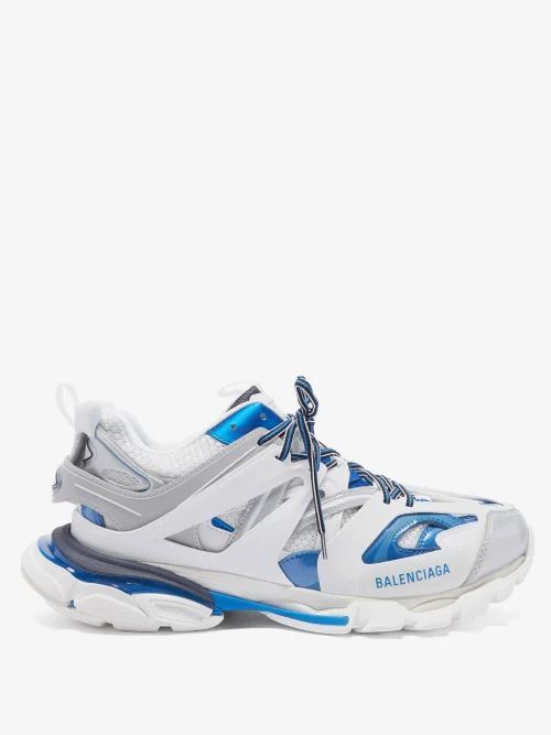 Track Panelled Trainers - Mens - Blue White