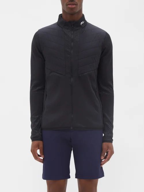 Reflection Quilted Shell And Mesh Jacket - Mens - Black