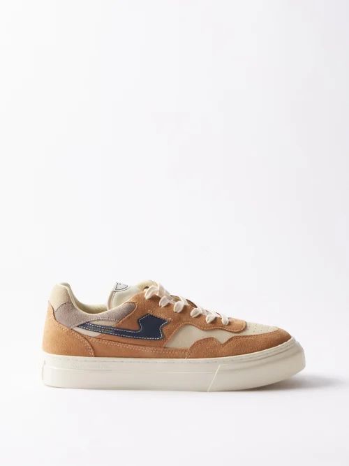 Pearl S-strike Suede Trainers - Mens - Light Brown