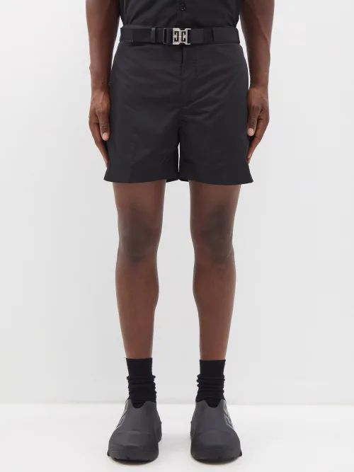 4g-buckle Shell Shorts - Mens - Black
