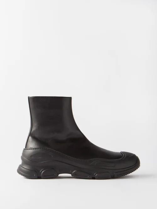 Ssense Leather Boots - Mens - Black