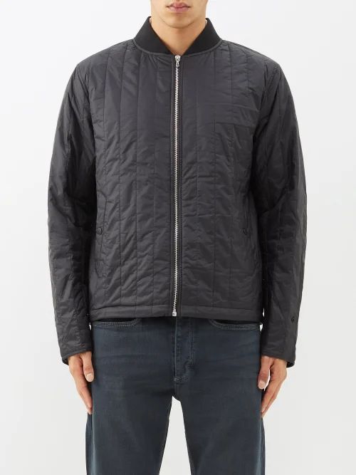 Asher Zip-front Quilted-shell Jacket - Mens - Black