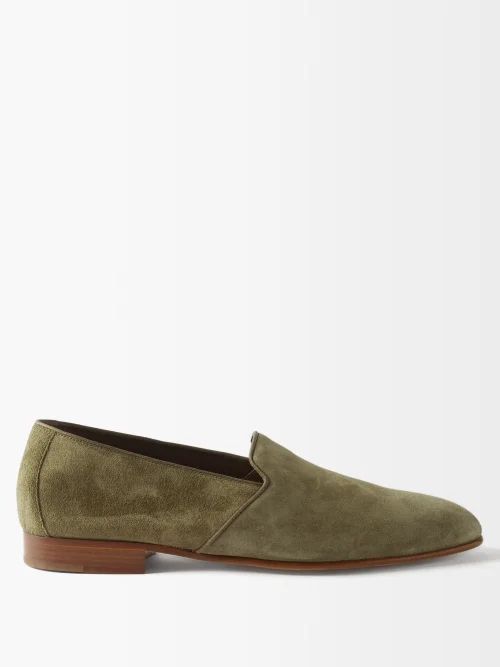 Shore Suede Loafers - Mens - Olive Green
