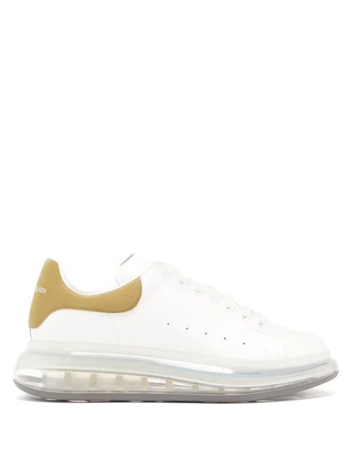 Alexander Mcqueen - Exaggerated-sole Leather Trainers - Mens - White