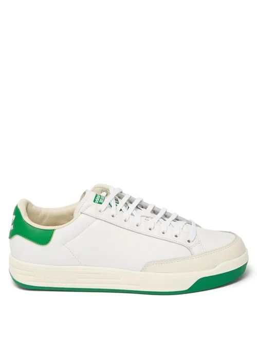 Adidas - Rod Laver Leather Trainers - Mens - Green White