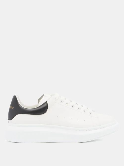 Alexander Mcqueen - Raised-sole Low-top Leather Trainers - Mens - White Black